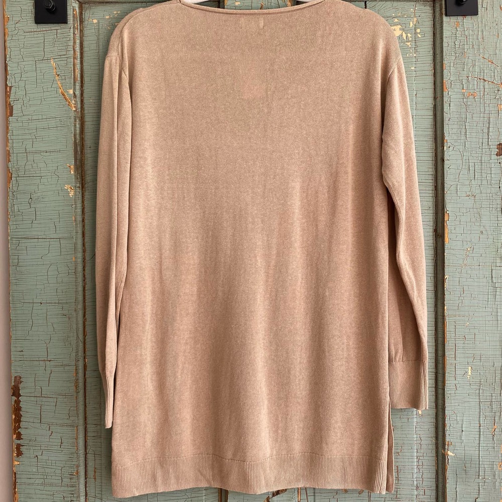 NWT J. Crew Linen-blend button tunic sweater - Picture 2 of 8